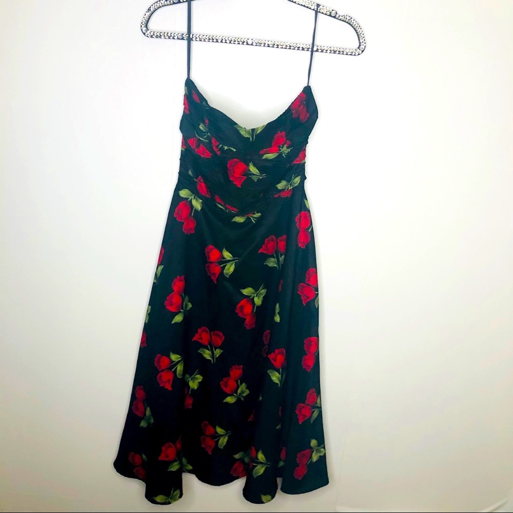 Stop Staring Strapless Rose Pin Up Dress